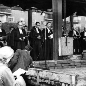 Time capsule ceremony in 1957